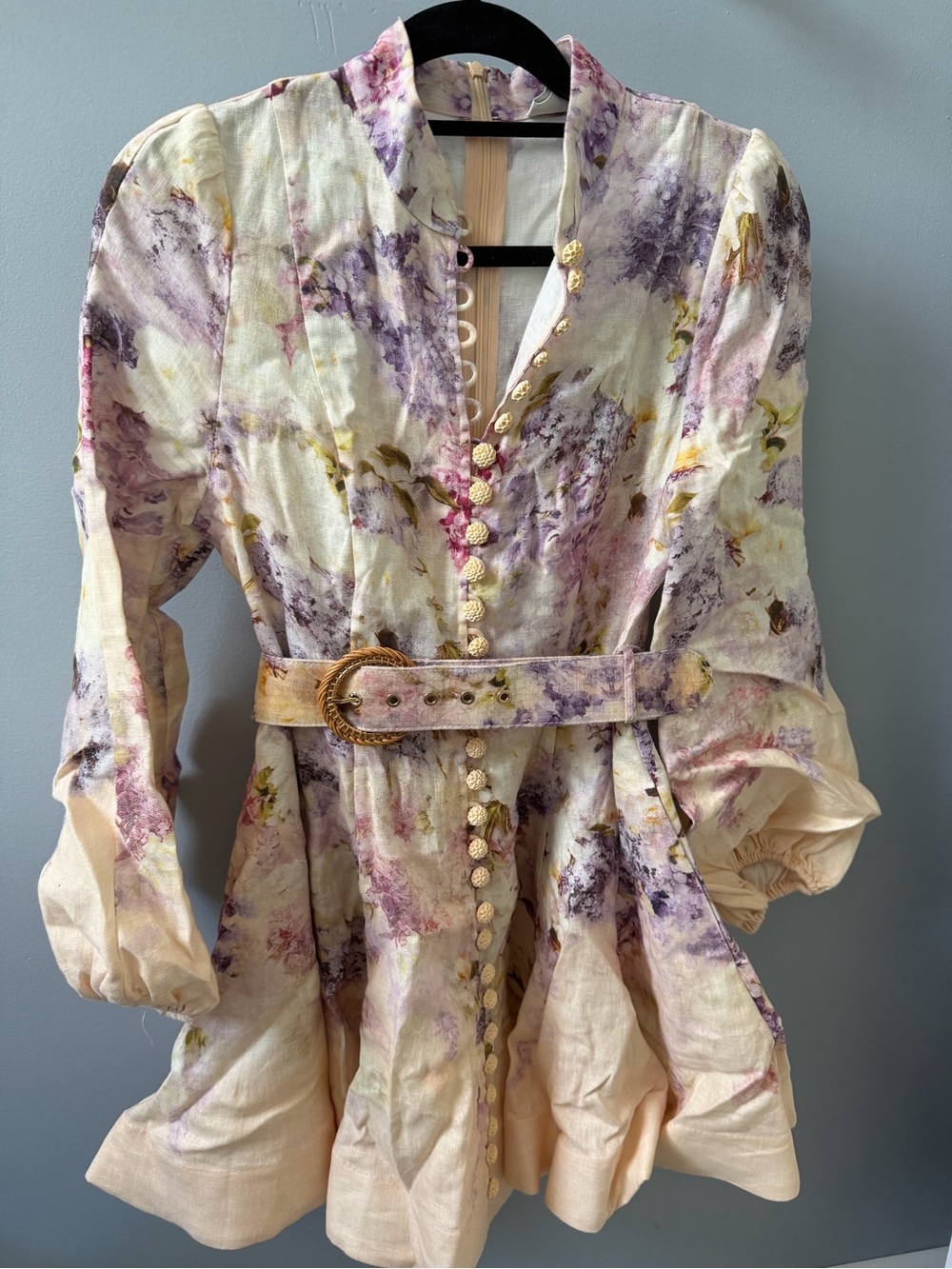 Zimmermann Lyrical Floral Button Front Minidress Size 1 (4-6) Womens - Picture 5 of 9